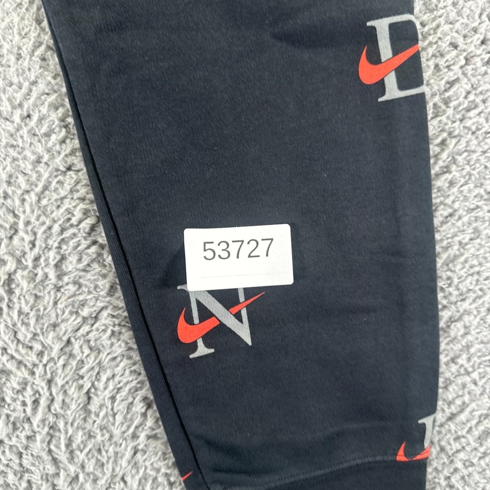VTG Nike Sportswear Club Sweatpant Boys XL Black All-Over Print Jogger Tapered - Picture 9 of 9